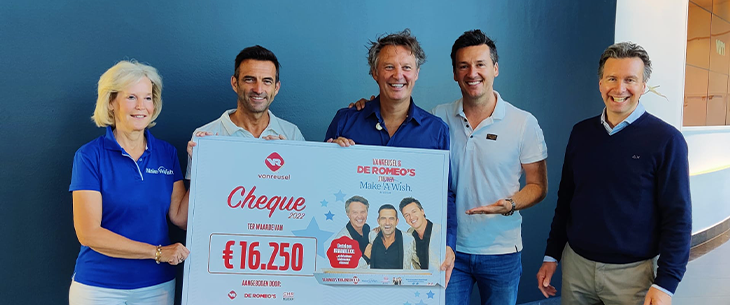2 miljoen verkochte ‘De Romeo’s Frikandellen XXL’ leveren het recordbedrag van 16.250 euro op voor Make-A-Wish ®