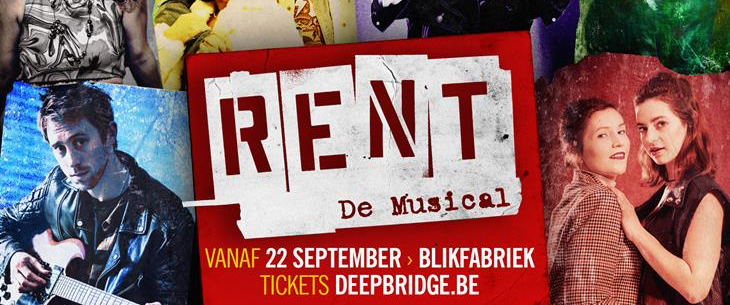 Vlaamse versie Broadway-rockmusical 'RENT' vanaf 22 september  in de Blikfabriek (Hoboken)