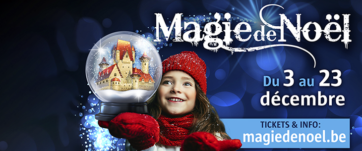 Cette année, le spectacle 'Magie de Noël' revient dans 3 châteaux wallons