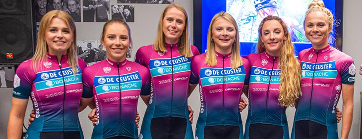 Het 100% Belgische, vrouwelijke De Ceuster Bonache Cycling Team begint aan het nieuwe crosseizoen en werkt samen met Hogeschool PXL Hasselt