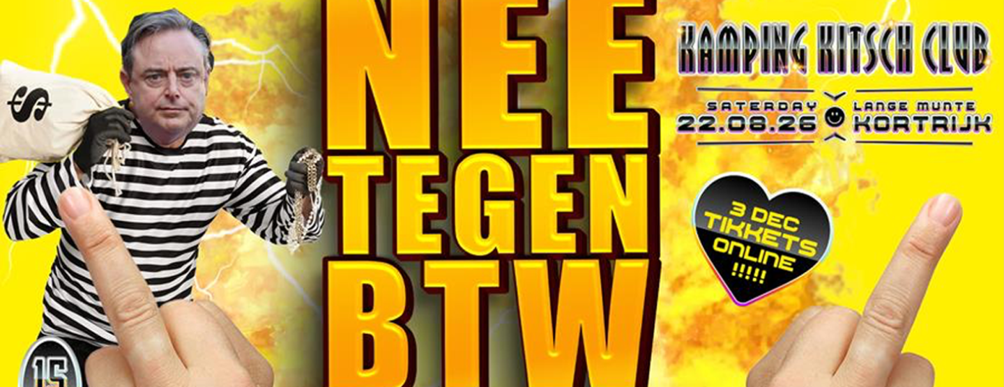 Kamping Kitsch Club verkoopt bijna helft van alle tickets voor 2026 op één namiddag: “Onze NEE tegen BTW-oproep heeft duidelijk effect” Kamping Kitsch Club verkoopt bijna helft van alle tickets voor 2026 op één namiddag: “Onze NEE tegen BTW-oproep heeft duidelijk effect”