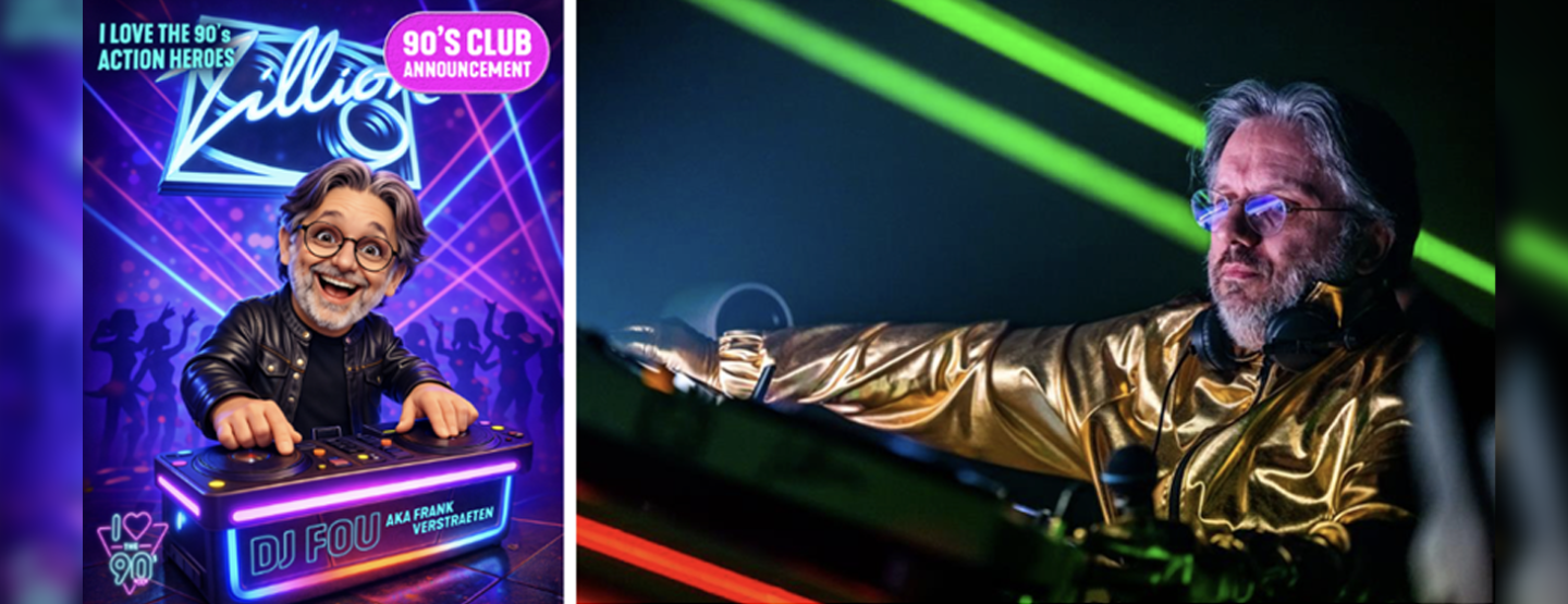 DJ Fou (Frank Verstraeten) brengt met exclusieve pin-up set Zillion-madness naar jubileumeditie 'I love the 90's - The party'