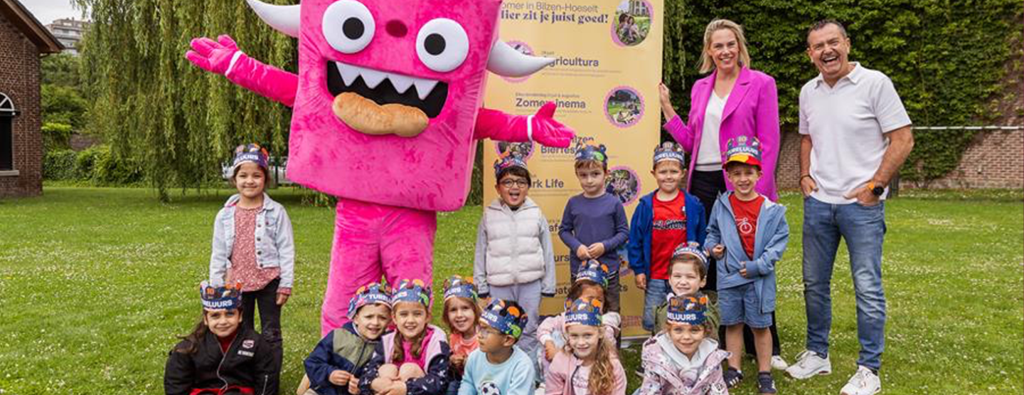 70 schoolkinderen geven de aftrap voor 10 jaar Tureluurs en het toeristische zomerprogramma van Bilzen-Hoeselt