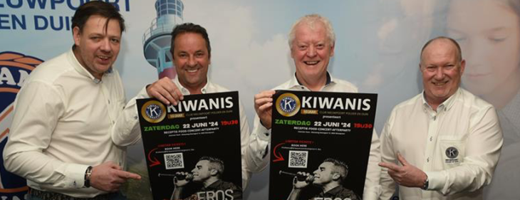 Kiwanis Nieuwpoort Polder en Duin viert op 22 juni zijn 50steverjaardag met de wereldbefaamde Eros Ramazzotti tribute band Dove c’è Musica