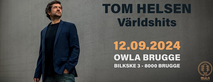Tom Helsen brengt 'Världshits' op 12 september in Owla Brugge