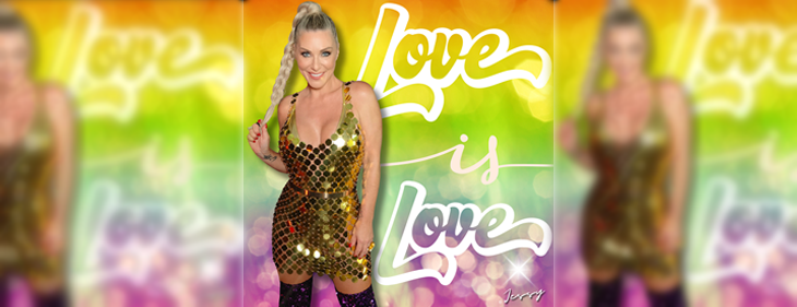 Met ‘Love is Love’ hult Jessy het Vlaanderen Muziekland podium van Aalst in de regenboogkleuren