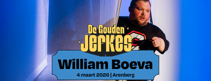 William Boeva presentator van Gala van de Gouden Jefkes