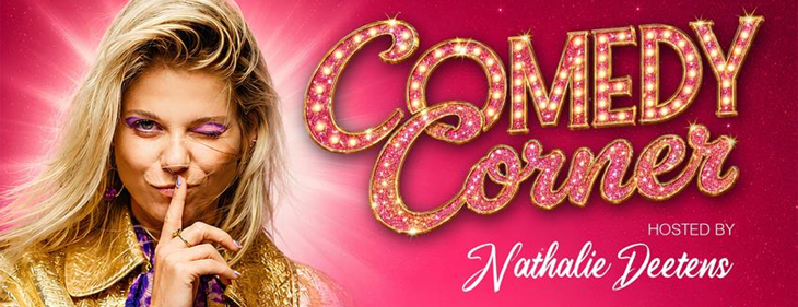 Nathalie Deetens strikt Vincent Voeten en Raf Coppens voor eerste editie benefietconcept 'Comedy Corner' in zaal Ravelingen