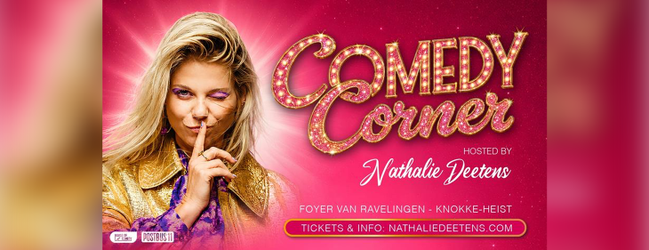Nathalie Deetens kondigt drie nieuwe Comedy Corner-avonden aan in Knokke-Heist