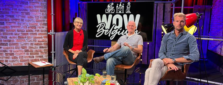 Angela Dansby ontvangt Bj&ouml;rn Soenens en Ruben Van Gucht in podcast Wow Belgium